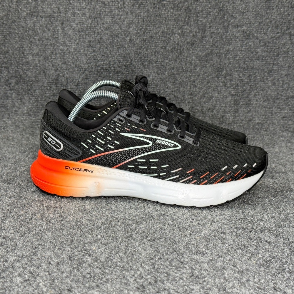 Brooks Glycerin 20 Running Shoes Women's 10.5 Black Opal Orange Athletic Run